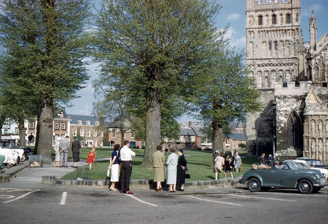 Exeter Cathedral Close, England, 1960