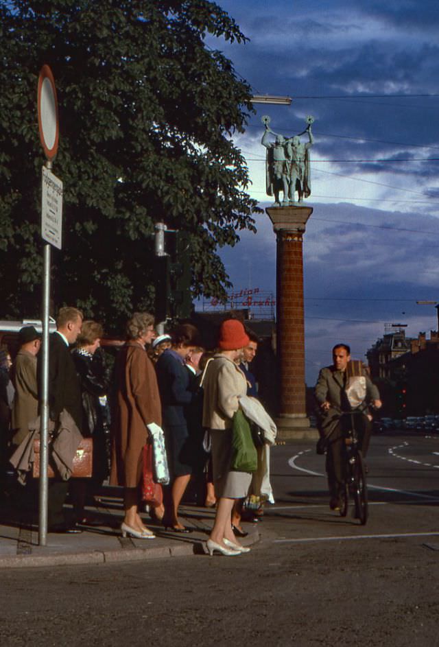 Corner of Strøget, Copenhagen, Denmark, 1963