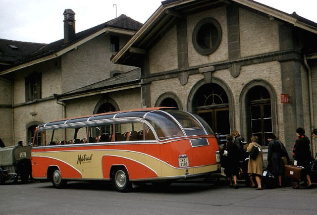 Martigny railway station, Switzerland, 1964