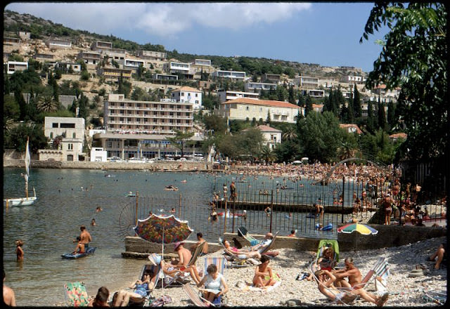 Lapad Beach, Dubrovnik, Croatia, Yugoslavia, 1968