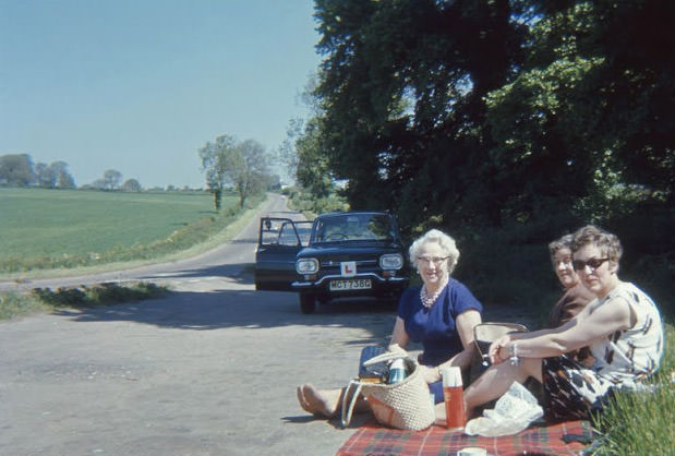 Roadside picnic, Lincolnshire, UK, 1969