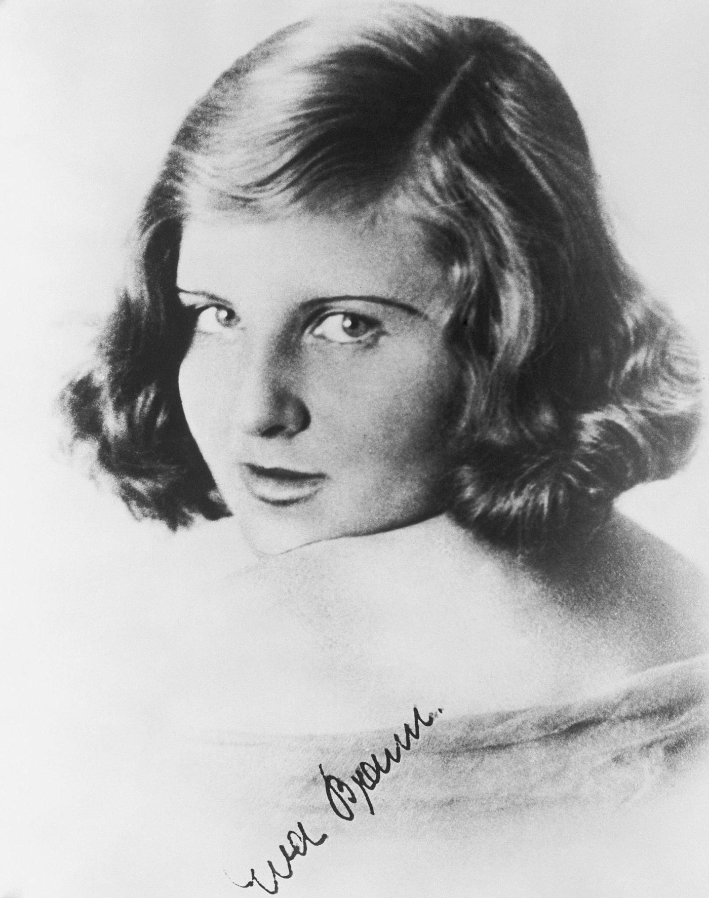 Autographed Photograph of Eva Braun taken from her personal album after her death at the end of World War II
