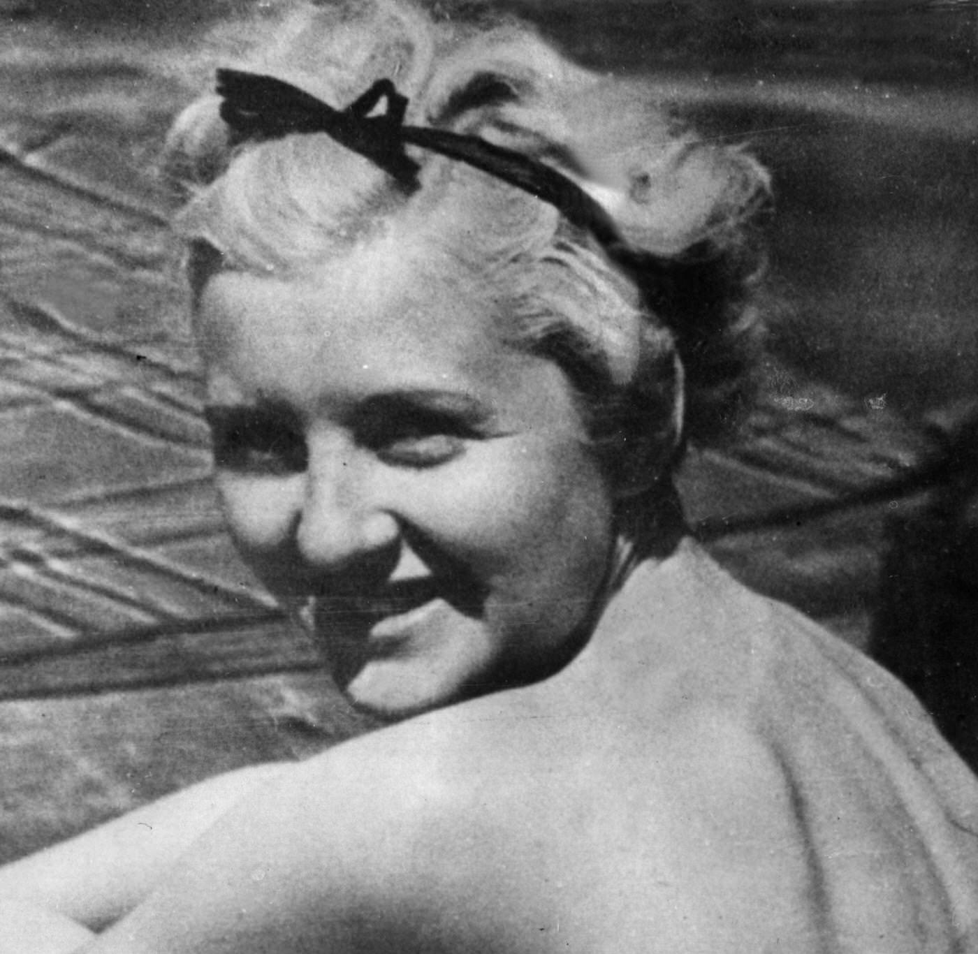 Eva Braun, mistress to Adolf Hitler, 1945