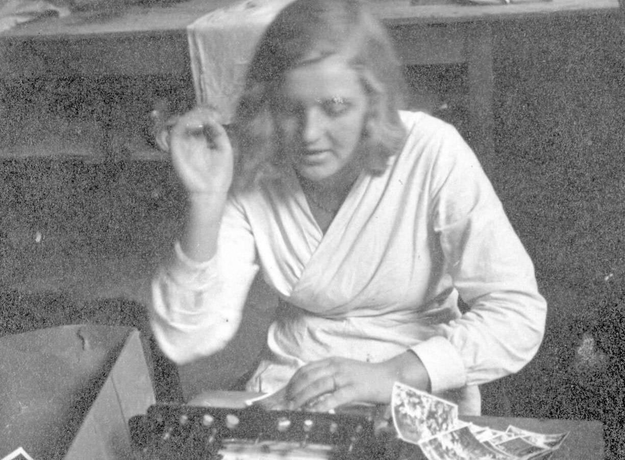 Eva Braun at Hitler's chalet Berghof, 1940