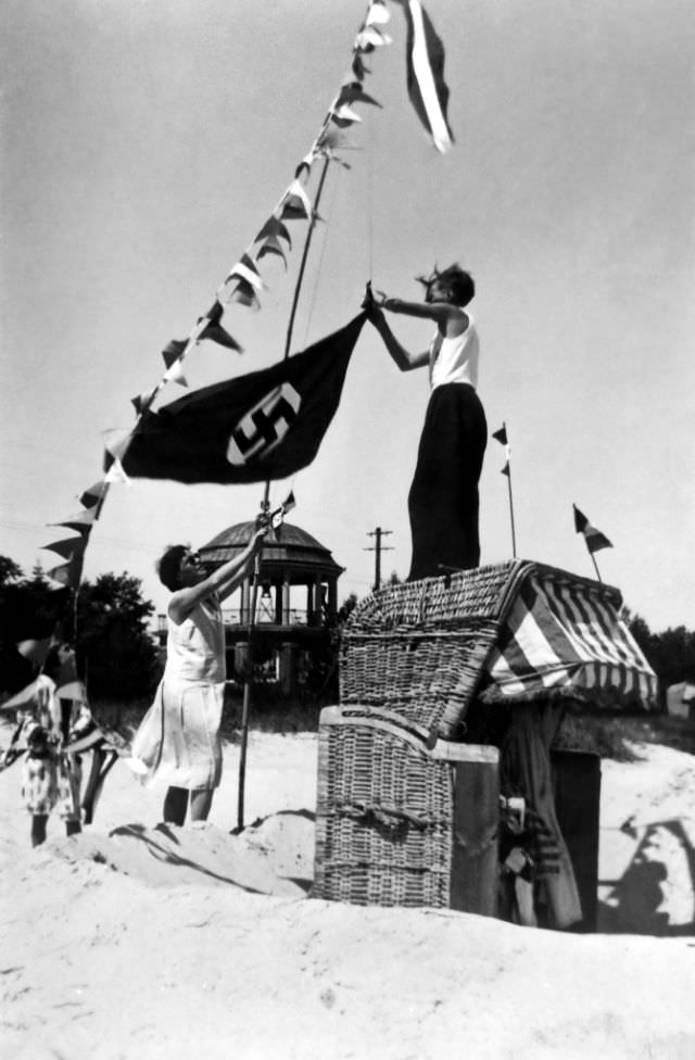 Summer at the beach in Germany, circa WWII