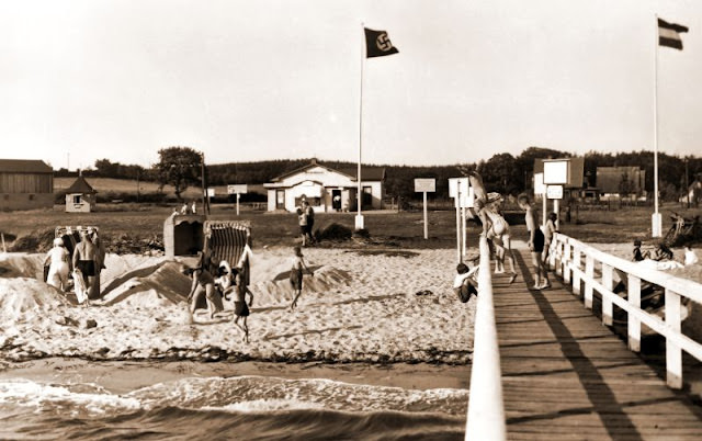 Summertime at the beach in Germany during WWII