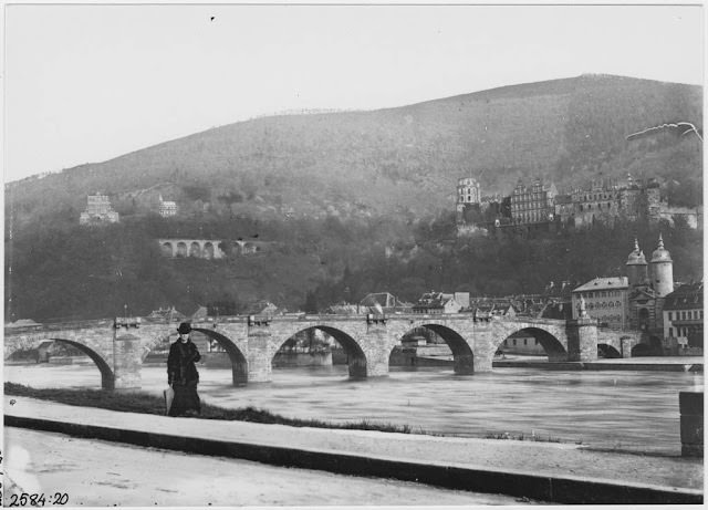 River Neckar, Old Bridge, Heidelberg, 1881.