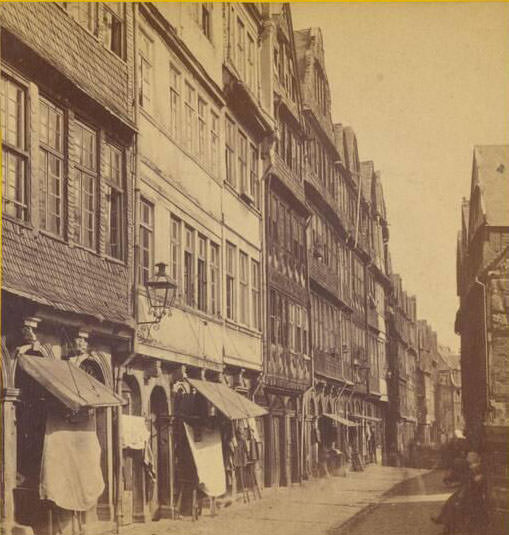 Die Judengasse in Frankfurt a/M, J.F. Stiehm, 1880s.