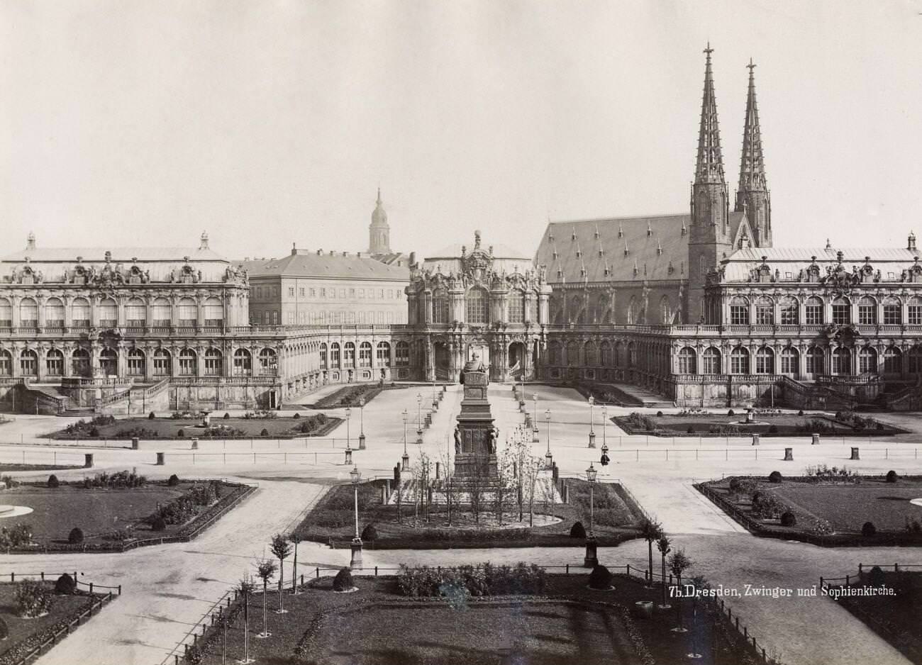 Sophienkirche, Dresden Germany, 19th century, heavily bombed, demolished 1962.