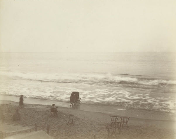 Beach waves, island of Sylt, 1882.