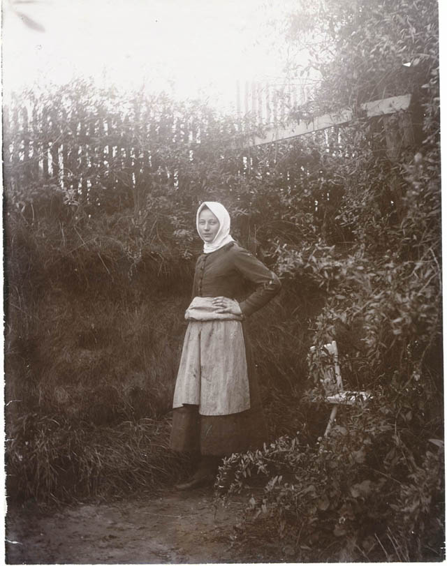 Frisian girl, island of Sylt, 1880s.