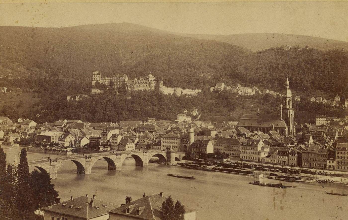 View of Heidelberg by Eduard Lange, 1875.