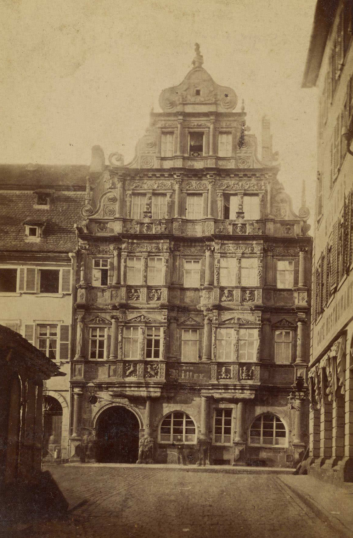 Building named Ritter, Heidelberg, by Eduard Lange, 1875.