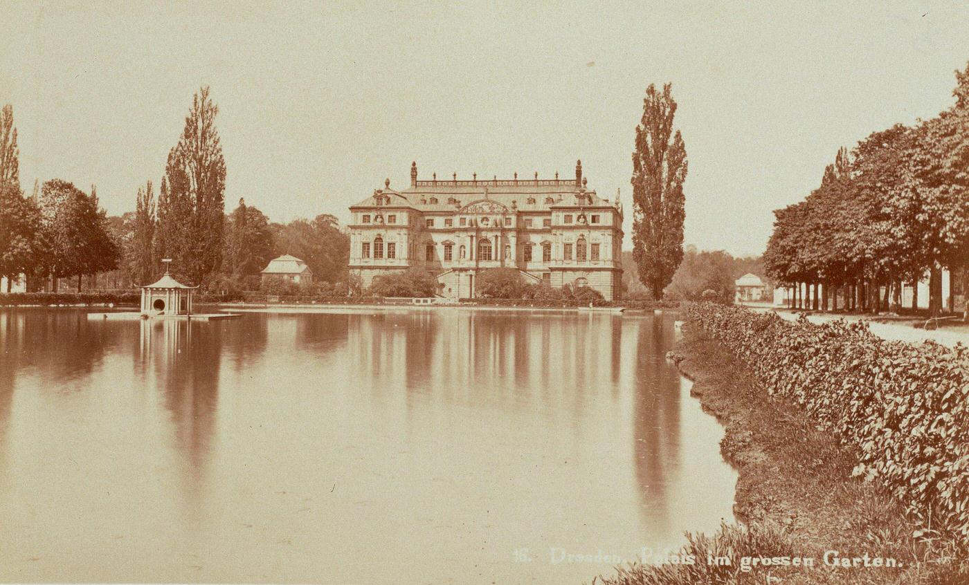 Palace and Lake, Dresden, 1883.