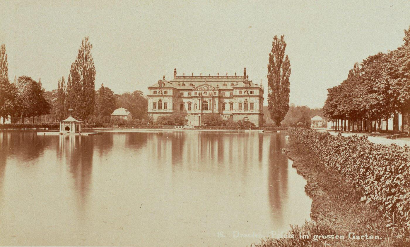 Palace and Lake, Dresden, 1883.