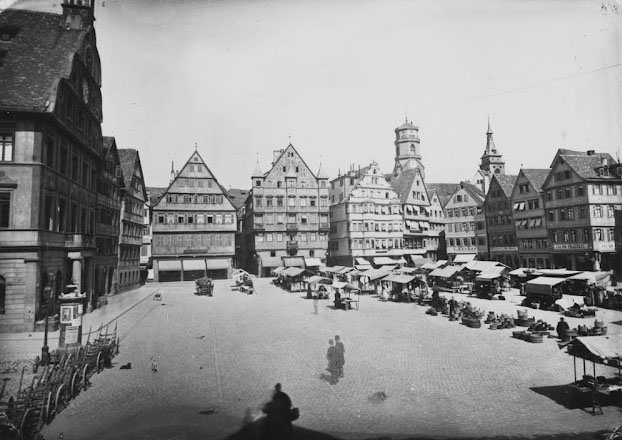 Marktplatz, Stuttgart, 1881.