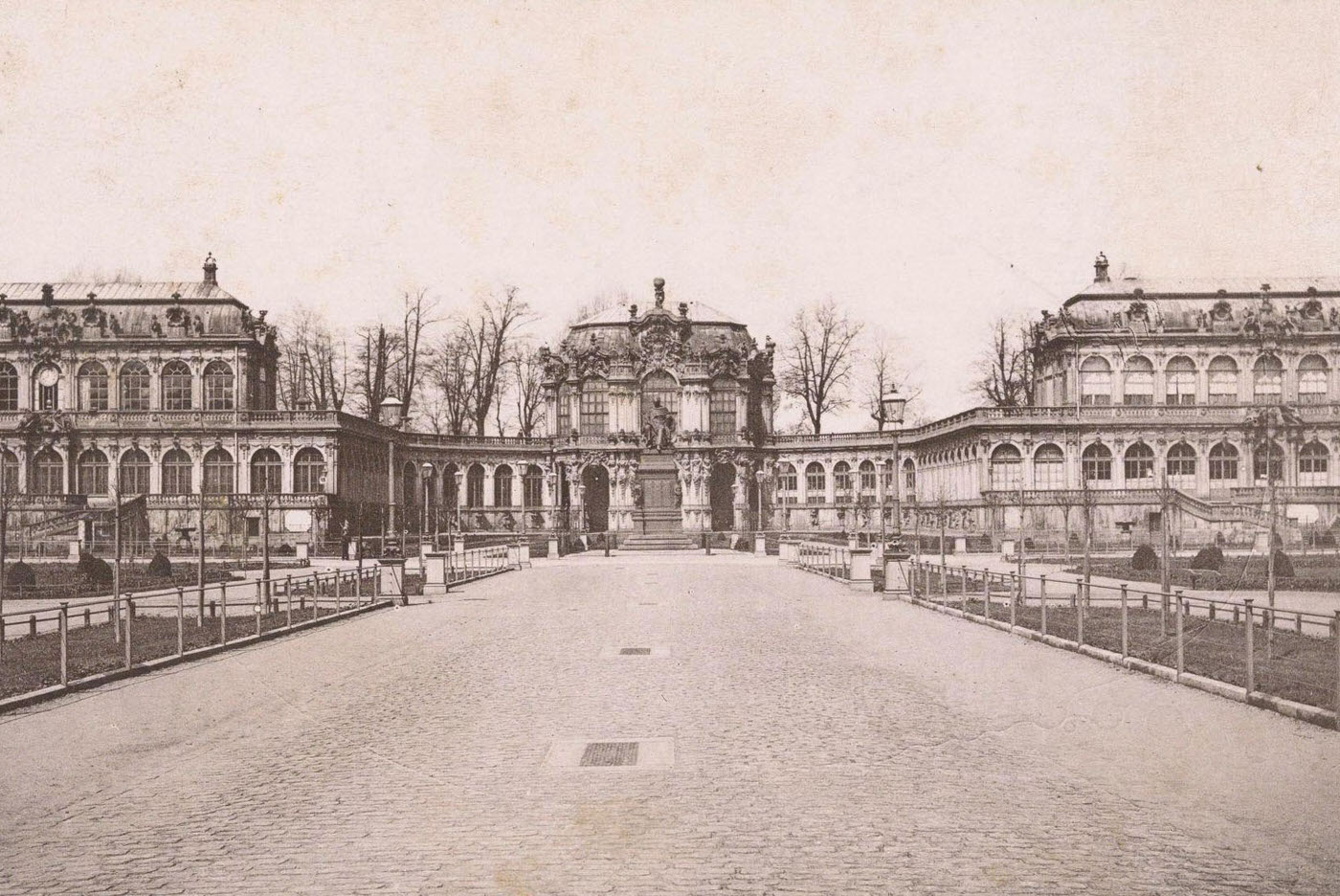 View of the Zwinger in Dresden, Germany. Stengel & Markert, 1887.