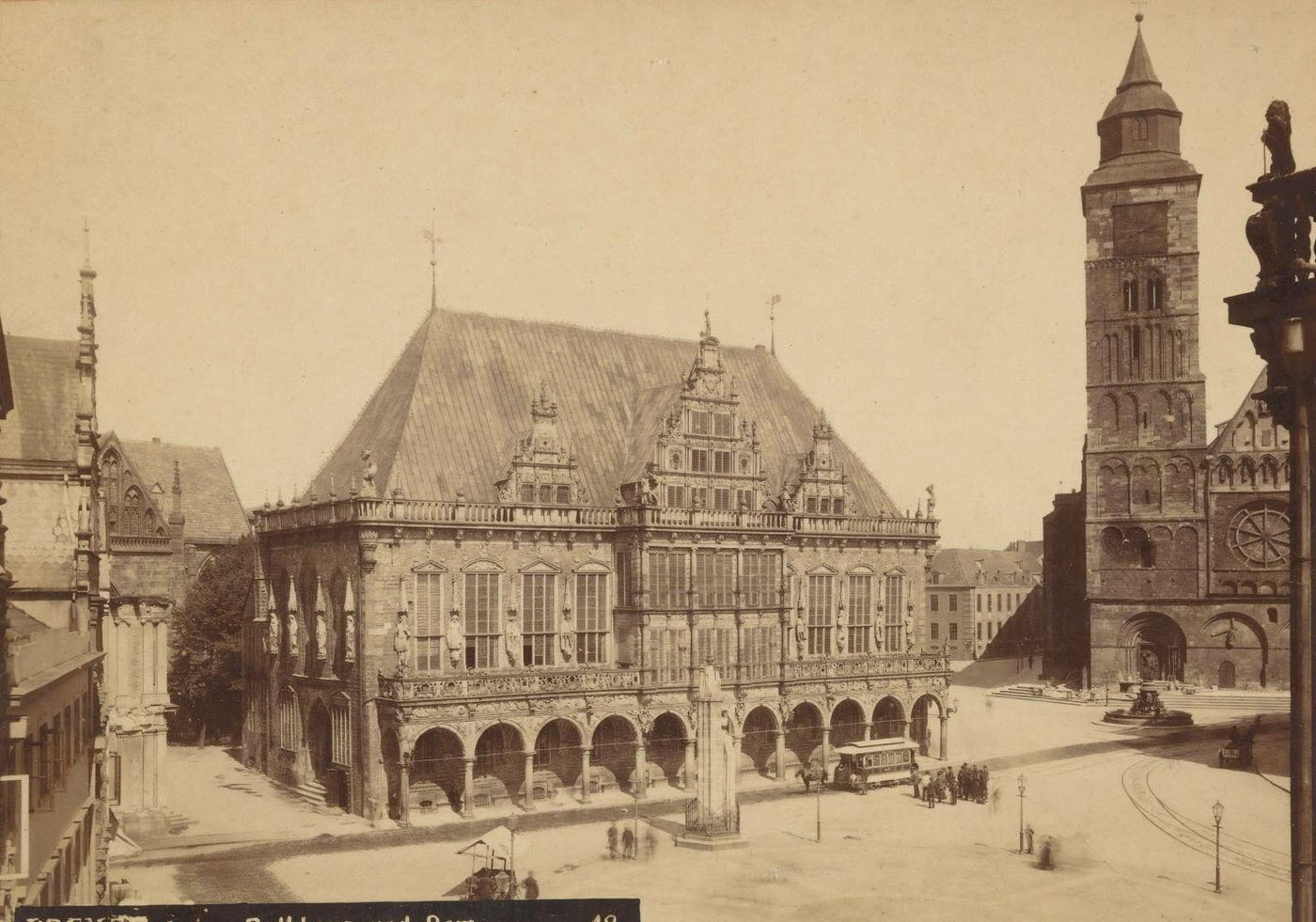 Bremen Town Hall and Cathedral, Louis Koch, 1880