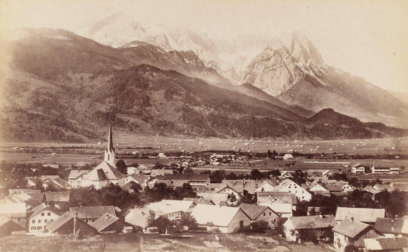 Partenkirchen With Zugspitze, View with the Zugspitze, Bavaria, 1895