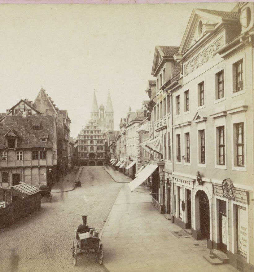 Die Poststrasse in Braunschweig, 1890