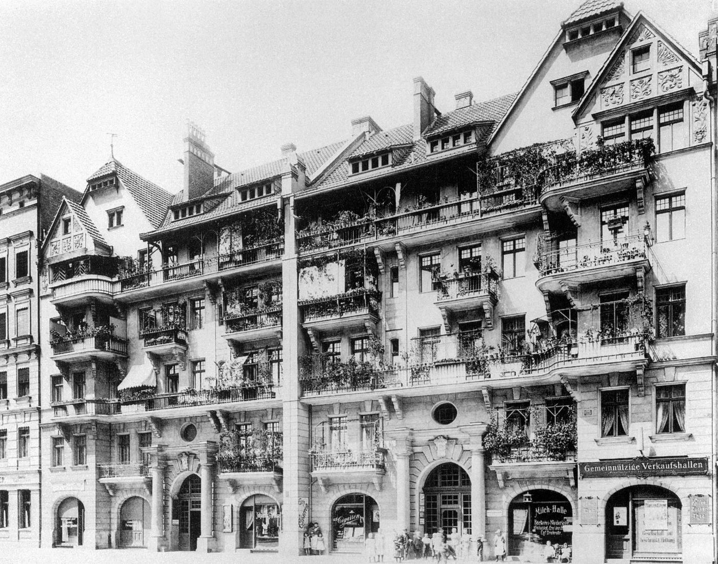 Apartment building at Sickingenstrasse, Tiergarten (Mitte), Berlin, 1890.