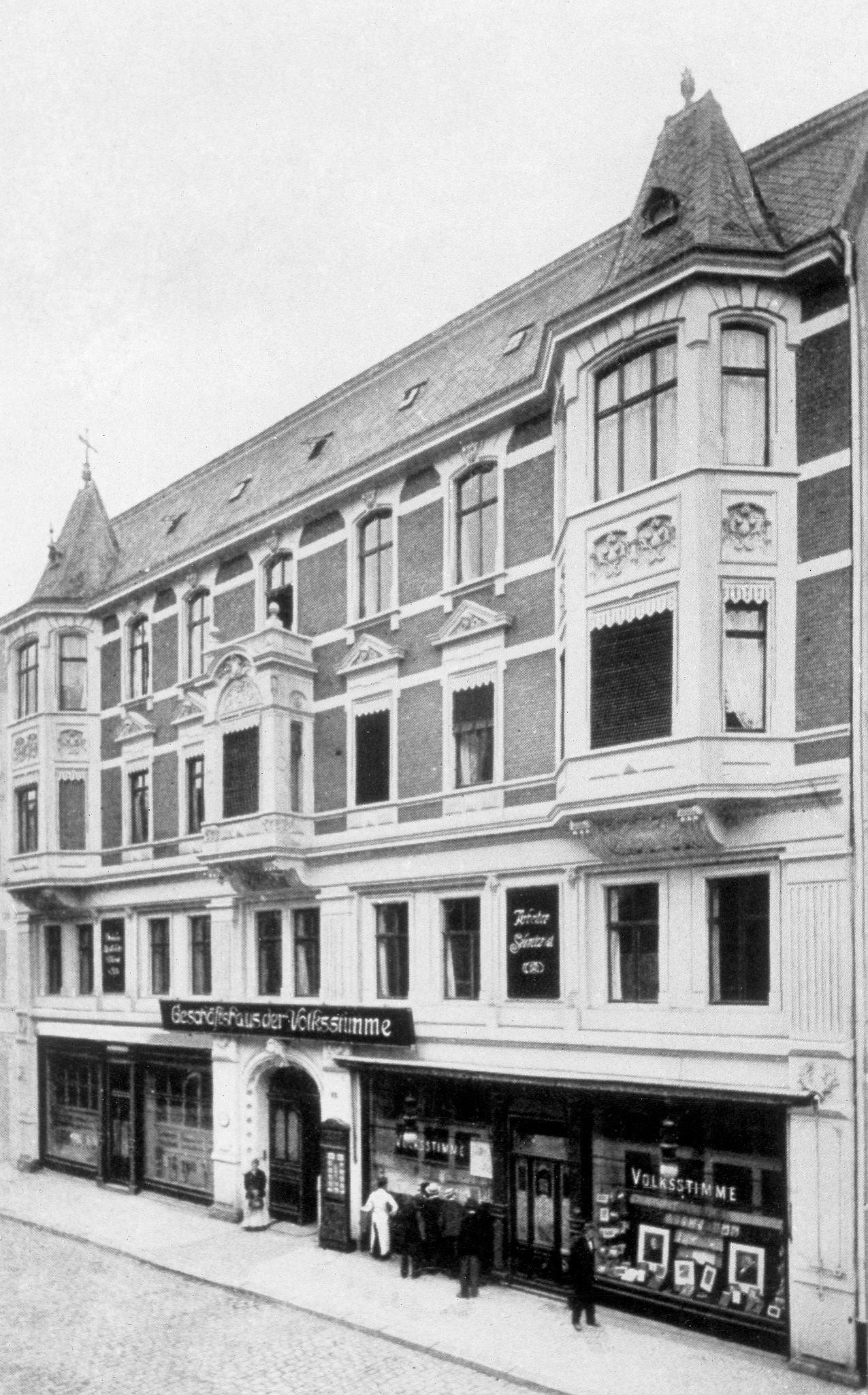 Office building of 'Volksstimme', Germany, Prussian province Saxonia, 1900.