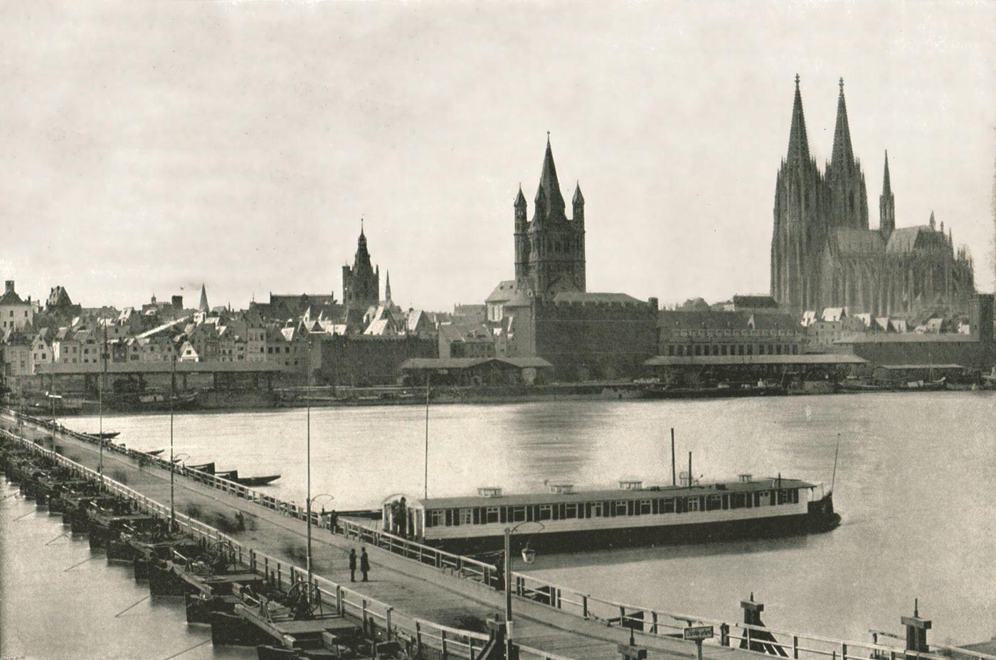 Cologne, view from the right bank of the Rhine, 1895.