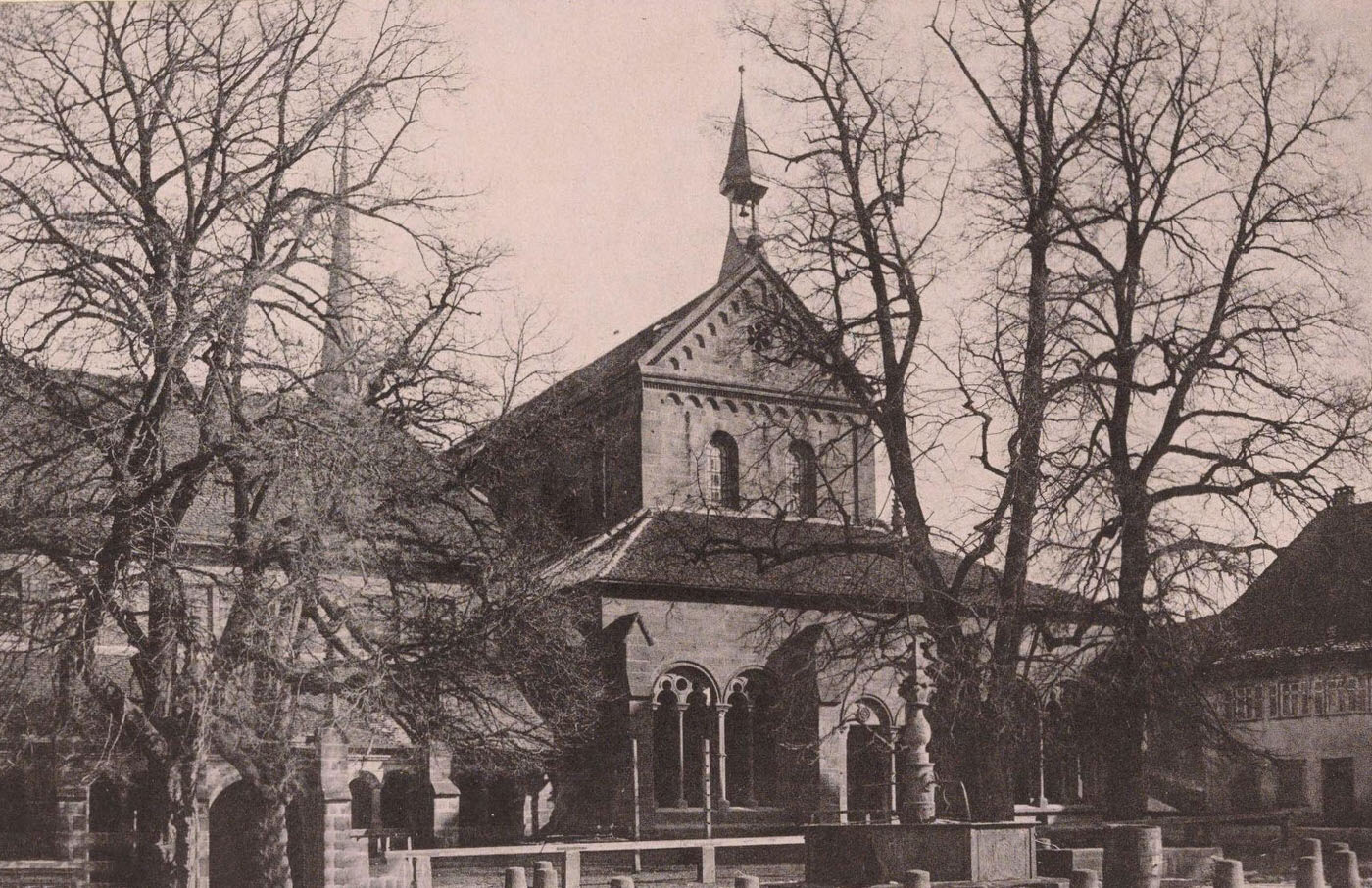 Facade of the Abbey of Maulbronn, 1895.