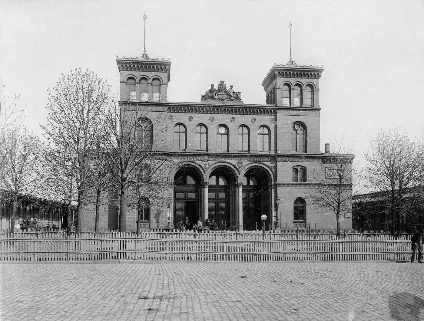 Building of the 'Schlachtvieh-Boerse' in Berlin, Friedrichshain, Germany, 1897