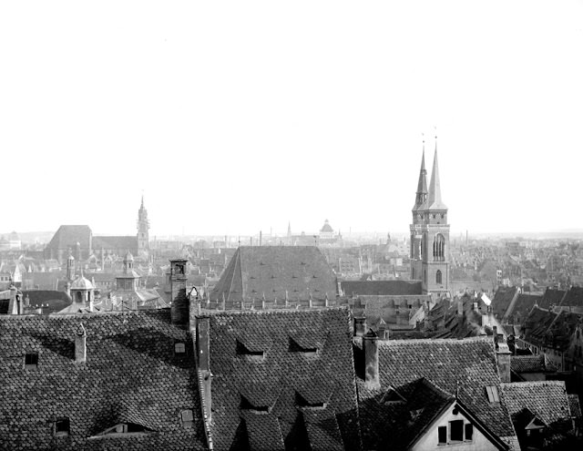 Rooftop view in Nürnberg, Germany, 1904