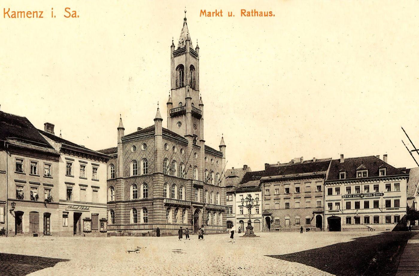 Town halls in Kamenz, Landkreis Bautzen, Germany, 1903.