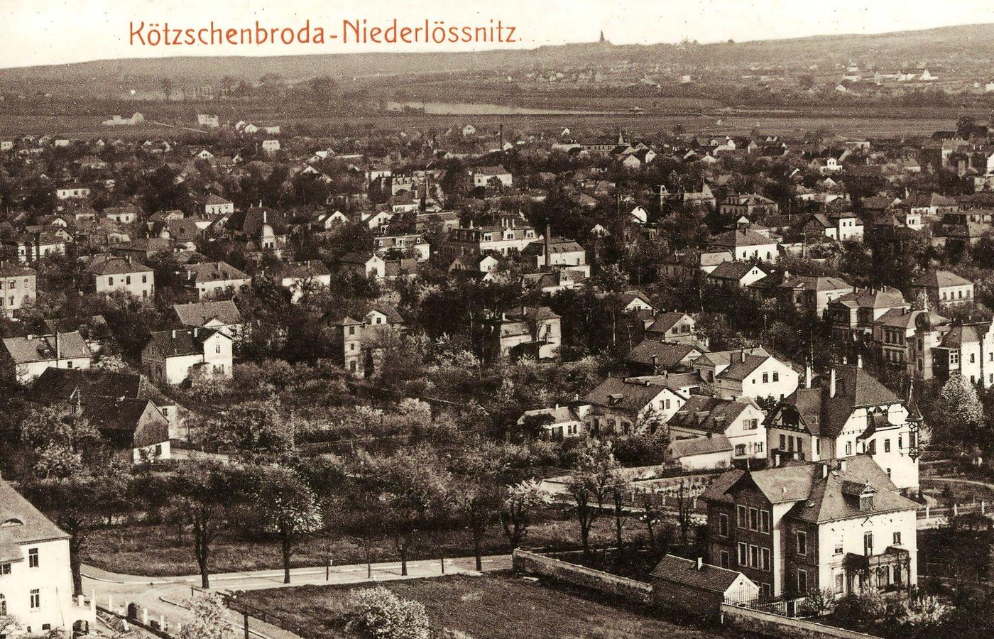 Buildings in Radebeul, Elbe, Friedenskirche, Landkreis Meissen, Germany, 1903.