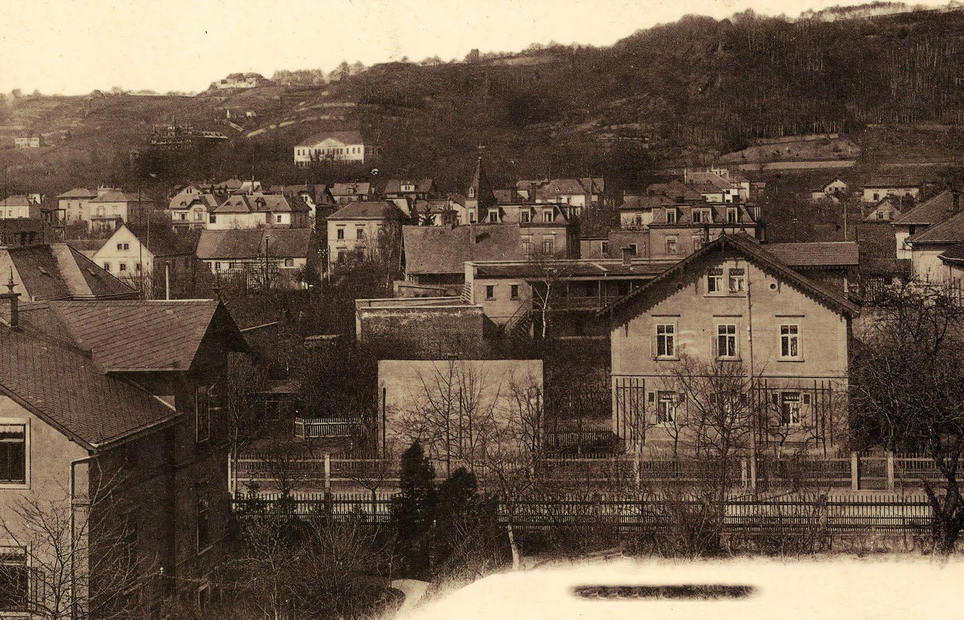 Buildings in Radebeul, Oberlossnitz, Landkreis Meissen, Germany, 1903.