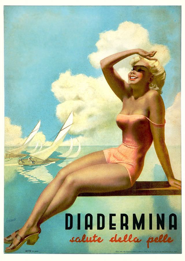 Diadermina, Salute della pelle, circa 1937