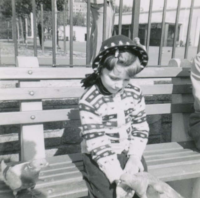 She was a friend to pigeons, circa 1950s