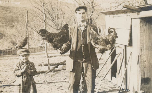 The chicken men, circa 1910s