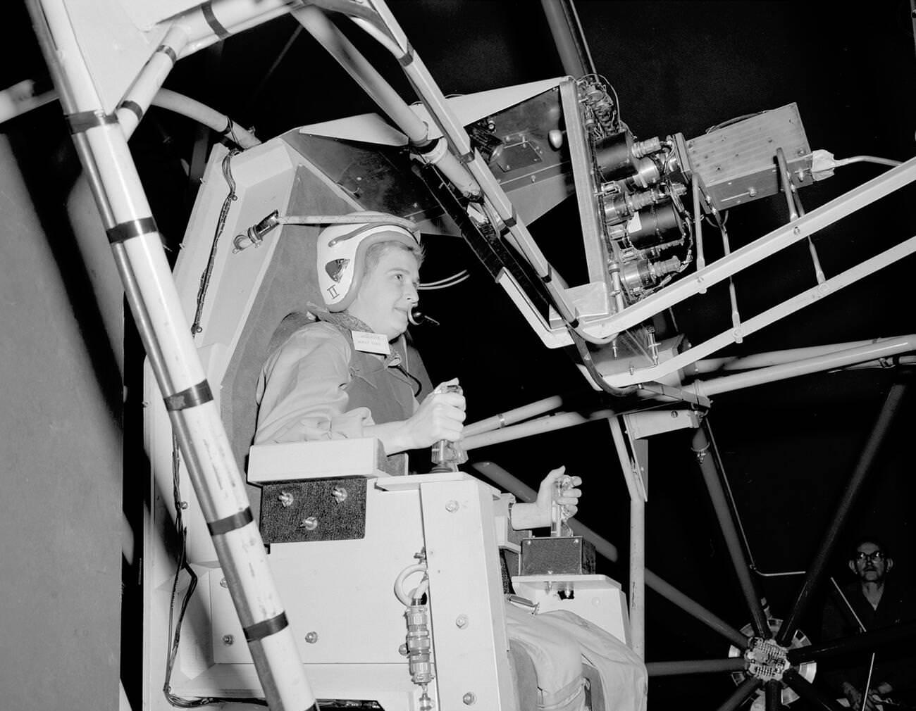 Jerrie Cobb Testing Gimbal Rig, 1960