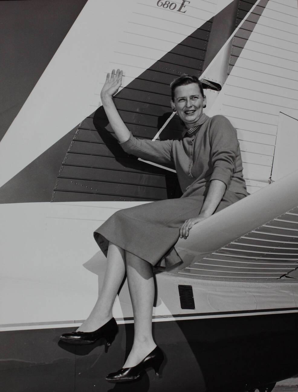 Jerrie Cobb, Well-Known Female Pilot, 1950s