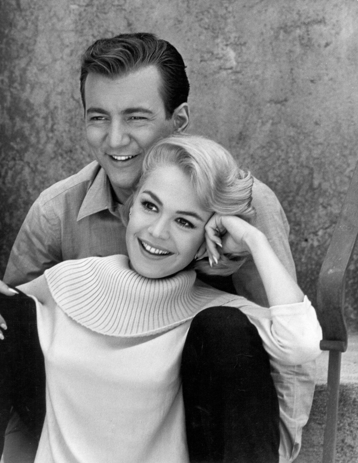 Sandra Dee and Bobby Darin together while visiting Rome, 1960.