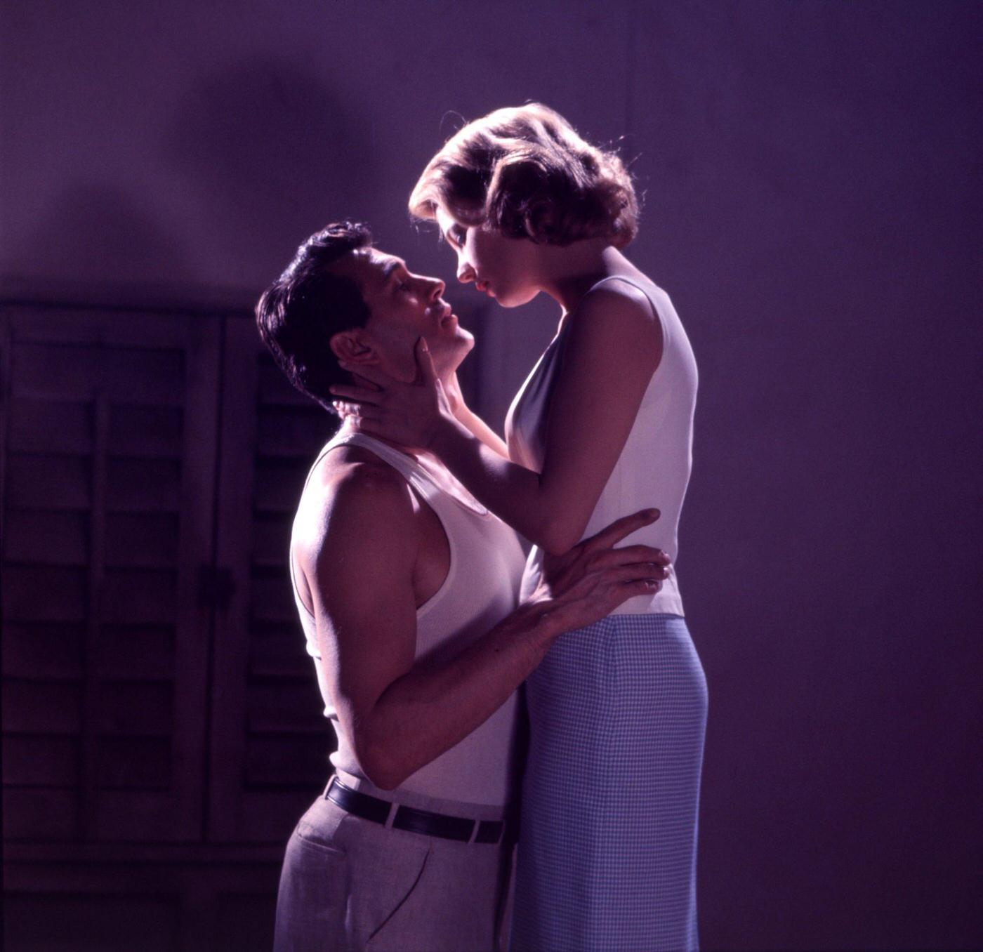 Leslie Caron and Rock Hudson in a Scene from "The Spiral Road," Paramaribo, Suriname, 1961