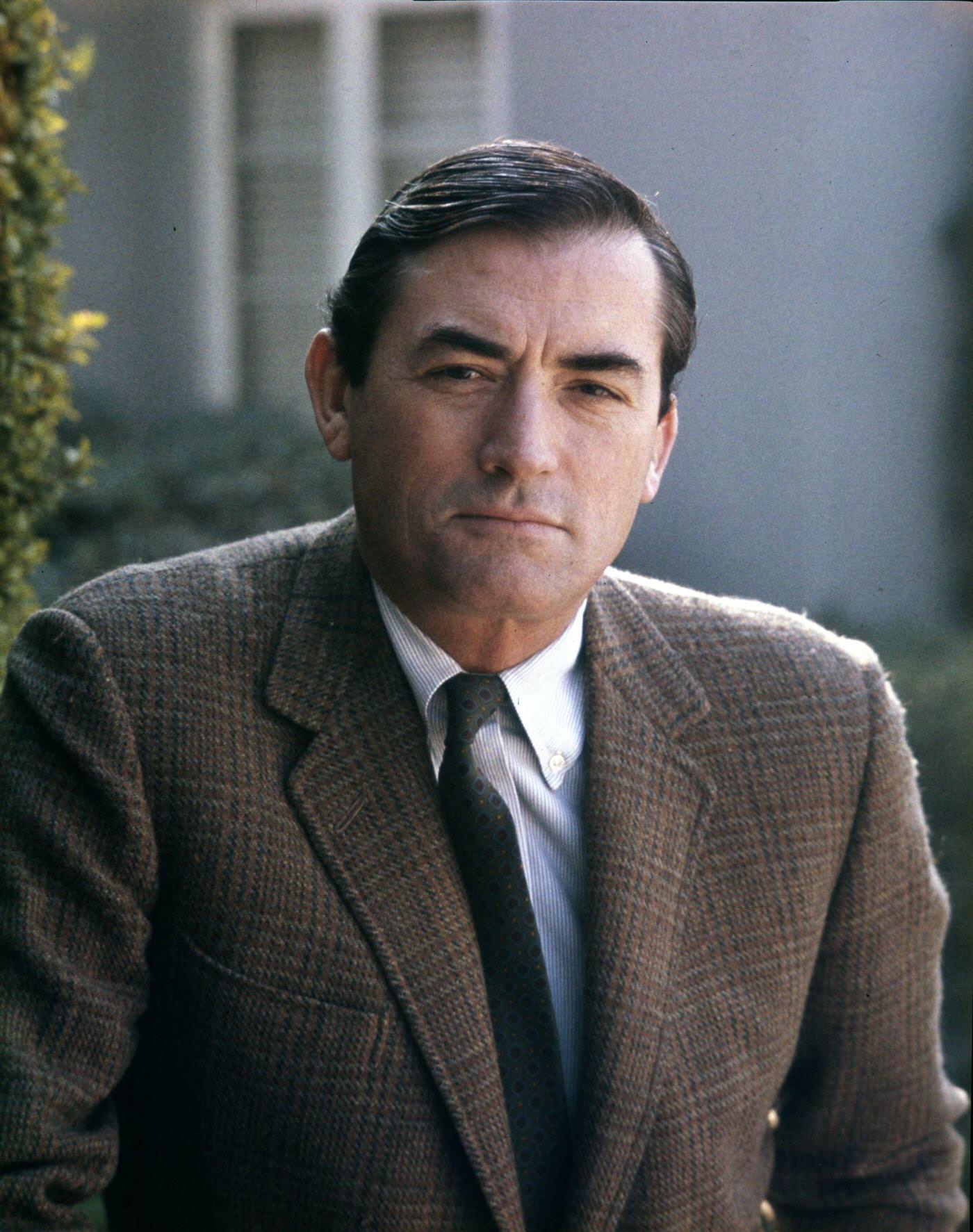 Gregory Peck Portrait in Brown Suit, Los Angeles, 1962