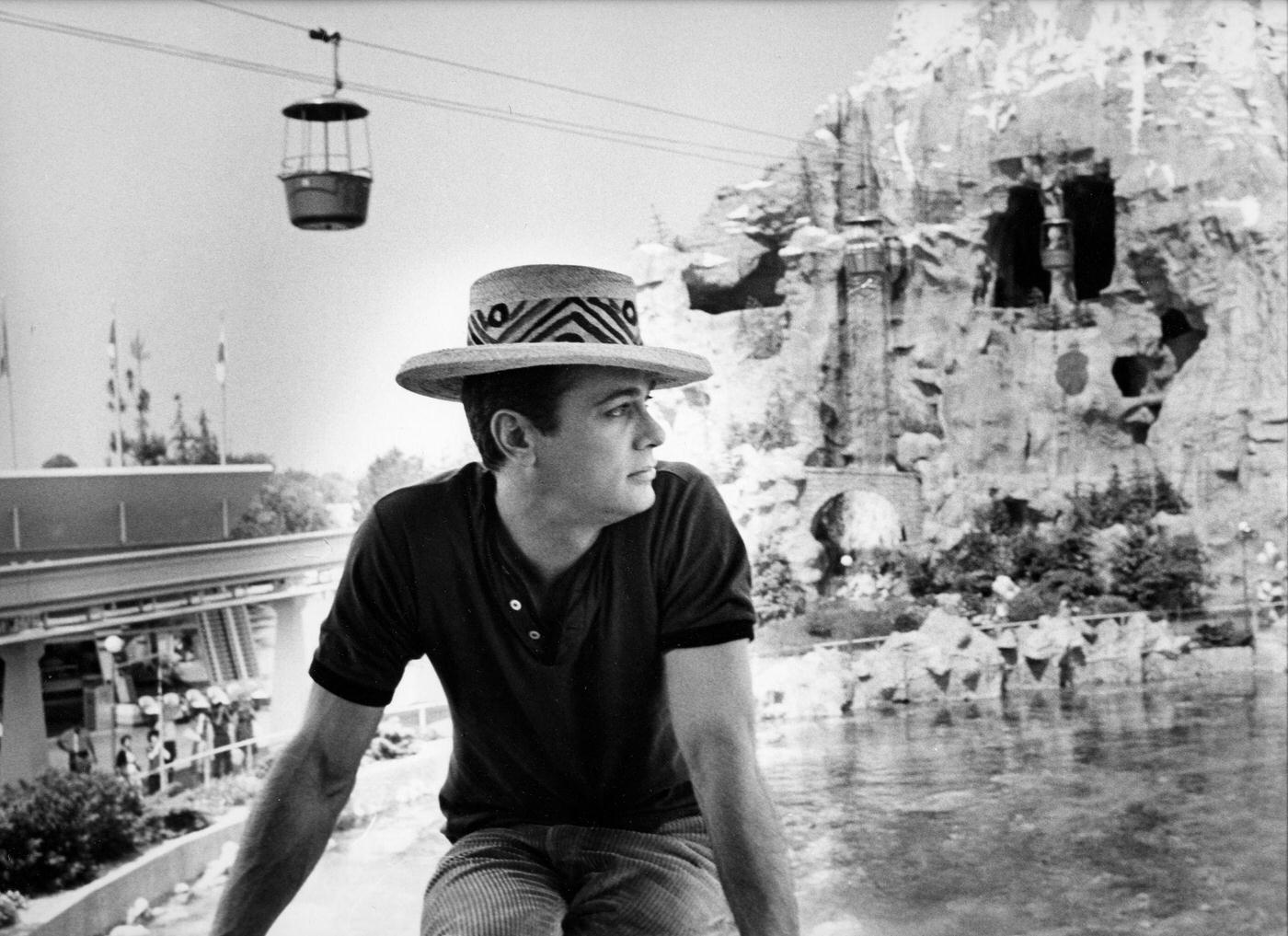 Tony Curtis Seated at Disneyland Resort, Anaheim, California, 1962
