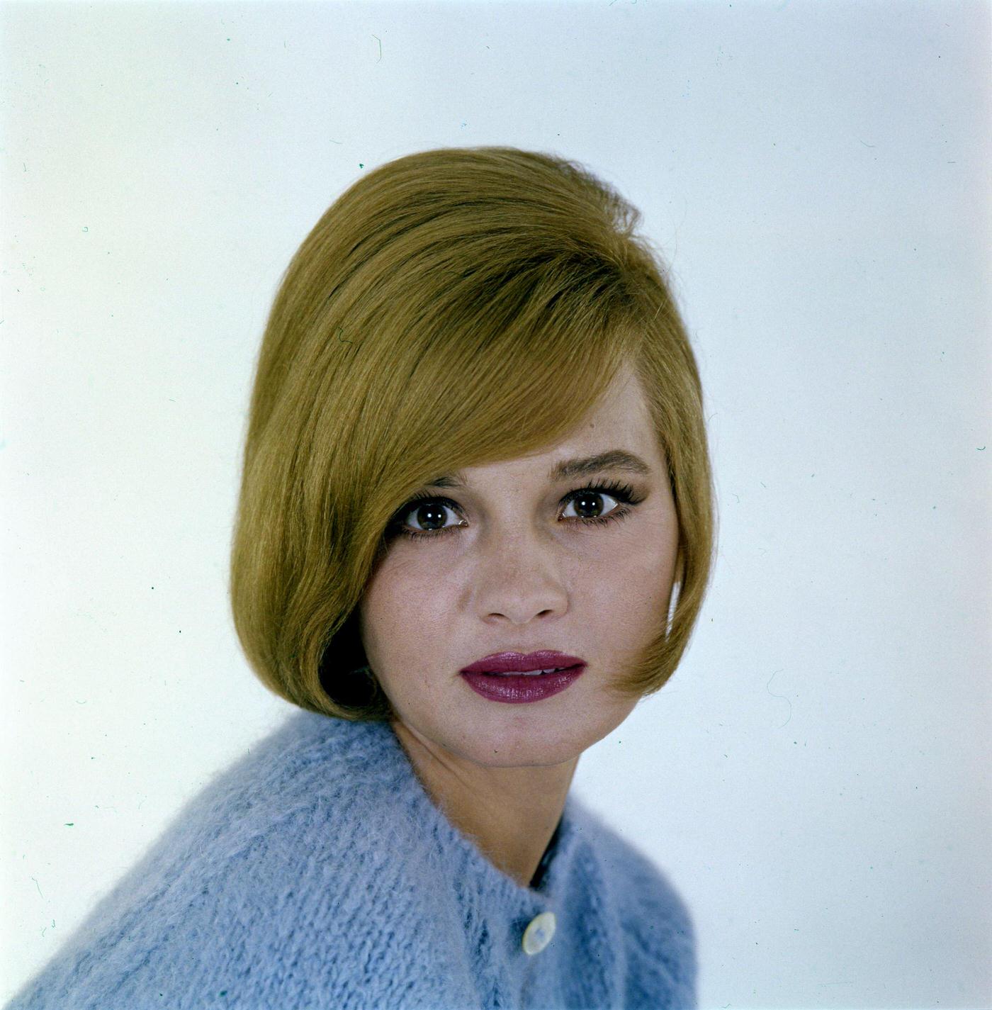 Angie Dickinson in Blue Sweater, Los Angeles, 1962