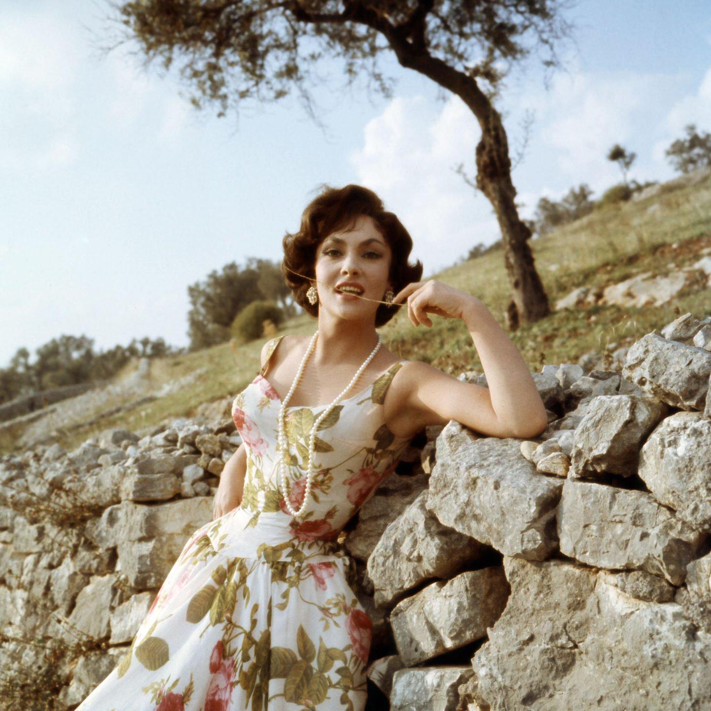 Actress Gina Lollobrigida poses for a portrait in Portofino, Italy, 1960.