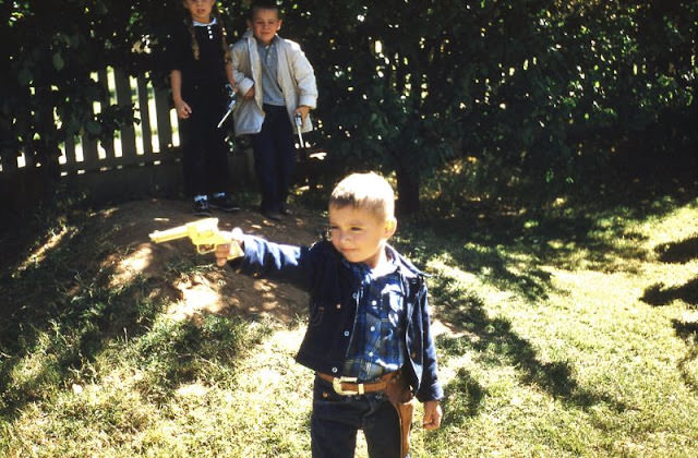 Children Playing with Toy Guns, Circa 1950s