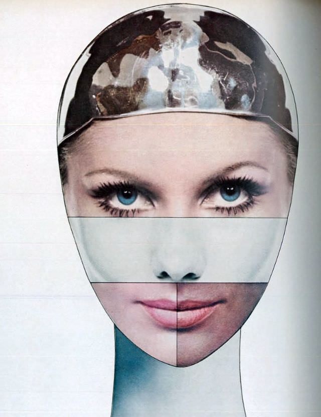 Maud Adams in Beauty Editorial for Vogue US, September 1967