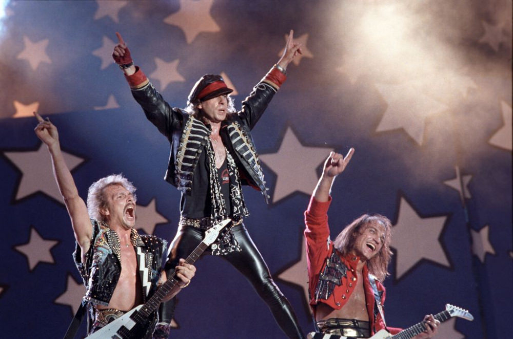 Scorpions perform at the Moscow Music Peace Festival in Luzhniki.