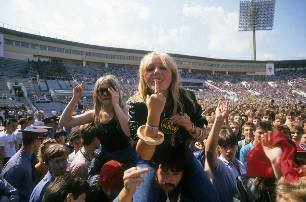 Fans at the Moscow Music Peace Festival.