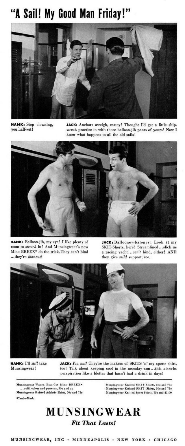 A Chuckle from the Past: Munsingwear's Men's Underwear Ads from the 1940s