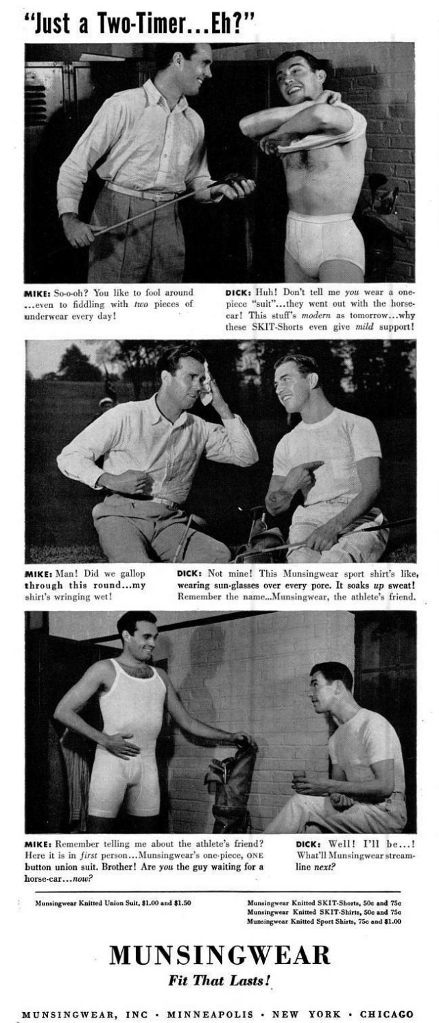 A Chuckle from the Past: Munsingwear's Men's Underwear Ads from the 1940s